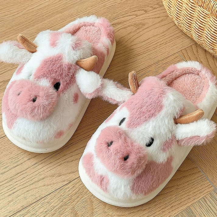 Max & Rosie™ Soft-Stitched Cow Slippers