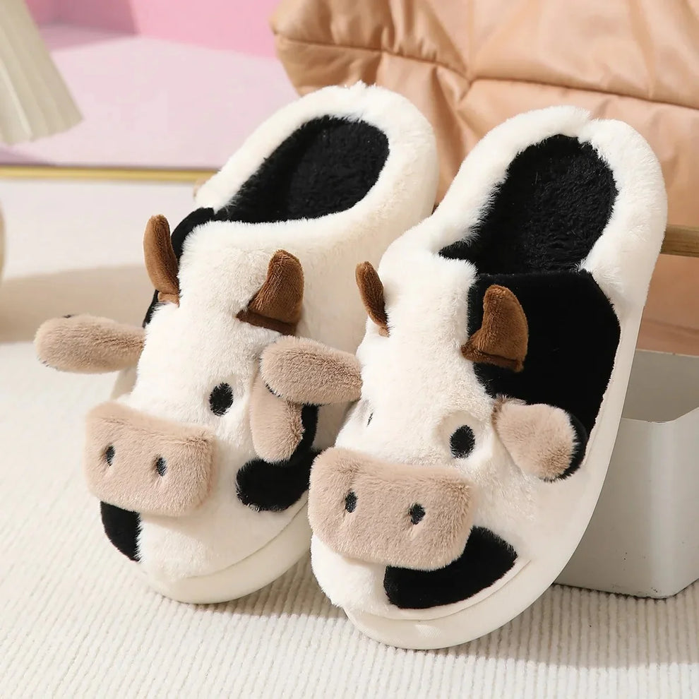 Max & Rosie™ Soft-Stitched Cow Slippers