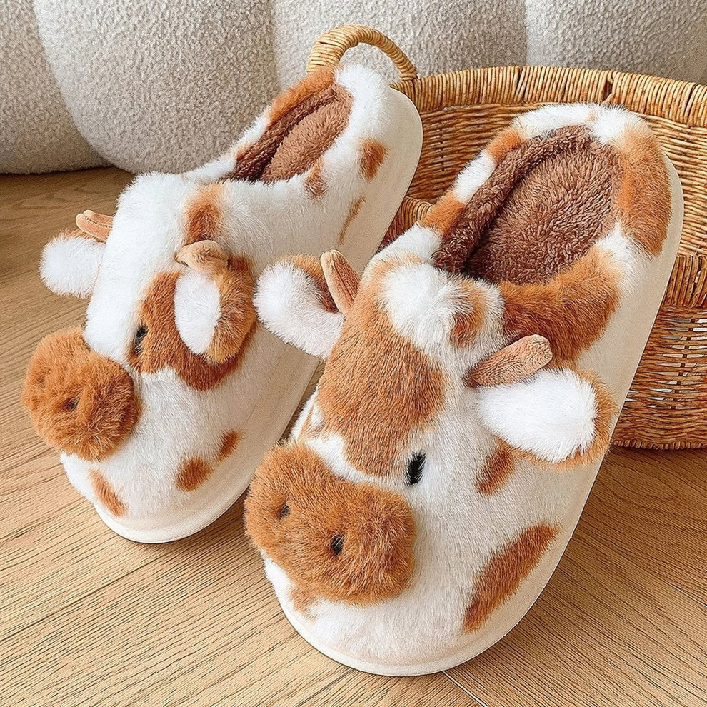 Max & Rosie™ Soft-Stitched Cow Slippers